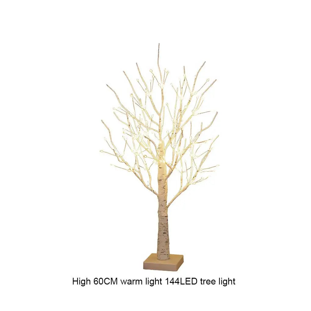 ÁRBOL DE ABEDUL DE LUZ LED, ILUMINACIPON NOCTURNA PARA DECORACIÓN.