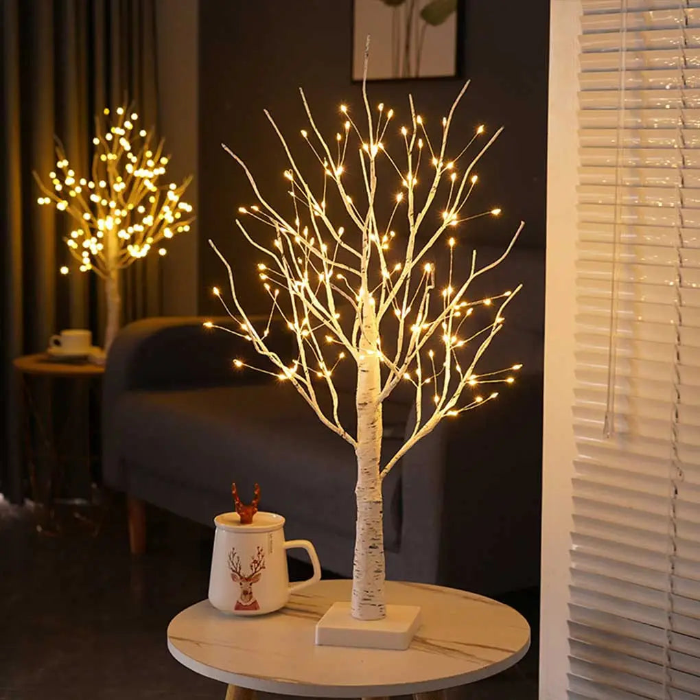 ÁRBOL DE ABEDUL DE LUZ LED, ILUMINACIPON NOCTURNA PARA DECORACIÓN.