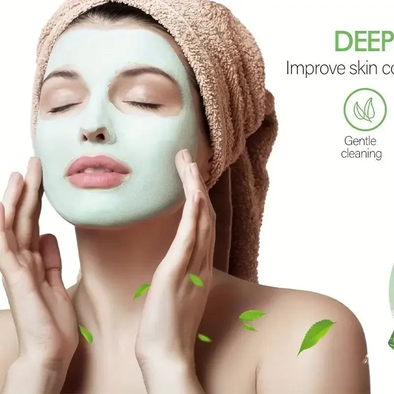 MASCARILLA FACIAL DE TÉ VERDE PARA LIMPIEZA PROFUNDA, REDUCCIÓN DE POROS.