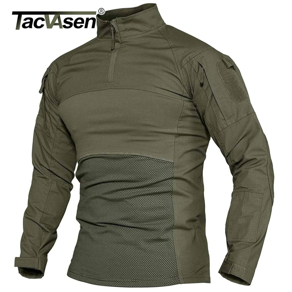 TACVASEN- CAMISA DE MANGA LARGA PARA DEPORTE SENDERISMO, JERSEY INFORMAL.