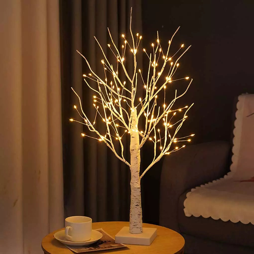 ÁRBOL DE ABEDUL DE LUZ LED, ILUMINACIPON NOCTURNA PARA DECORACIÓN.