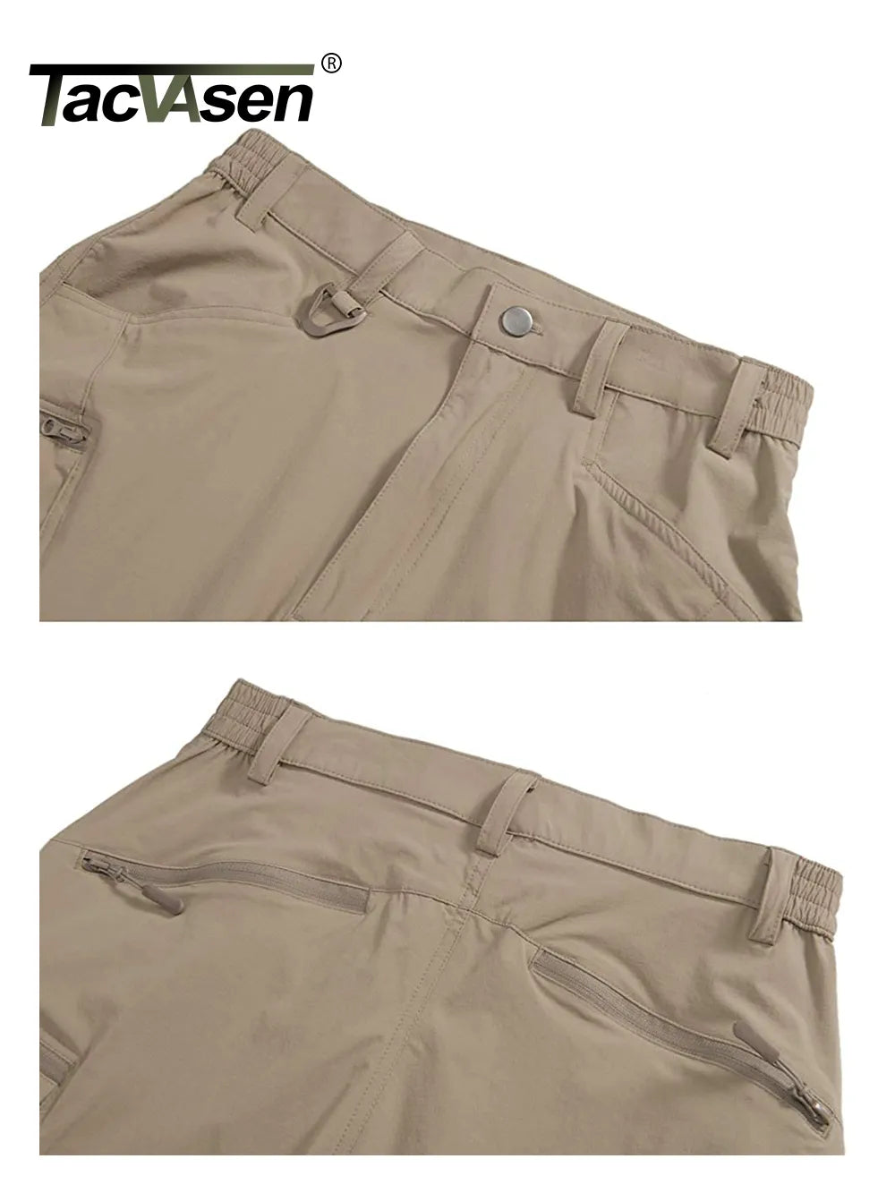 TACVASEN-PANTALONES LIGEROS DE NAILON PARA HOMBRE, PANTALON DE PESCA TÁCTICO DE SECADO RÁPIDO.